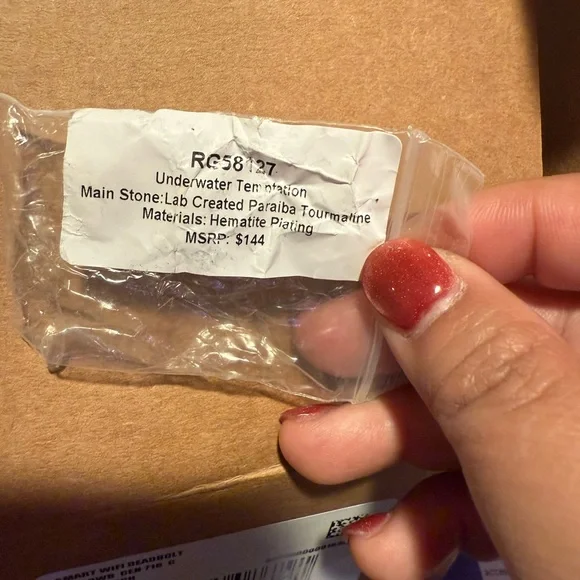 Bomb Party Sirens- Underwater Temptation Ring- size 9 (Paraiba Tourmaline) - Picture 2 of 3